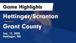 Hettinger/Scranton  vs Grant County  Game Highlights - Jan. 17, 2020