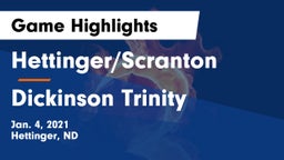 Hettinger/Scranton  vs Dickinson Trinity  Game Highlights - Jan. 4, 2021