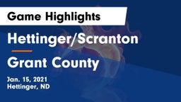 Hettinger/Scranton  vs Grant County  Game Highlights - Jan. 15, 2021
