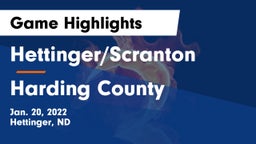 Hettinger/Scranton  vs Harding County  Game Highlights - Jan. 20, 2022