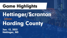 Hettinger/Scranton  vs Harding County  Game Highlights - Jan. 12, 2023