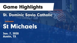 St. Dominic Savio Catholic  vs St Michaels Game Highlights - Jan. 7, 2020