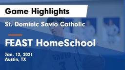 St. Dominic Savio Catholic  vs FEAST HomeSchool Game Highlights - Jan. 12, 2021