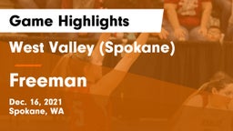 West Valley  (Spokane) vs Freeman  Game Highlights - Dec. 16, 2021