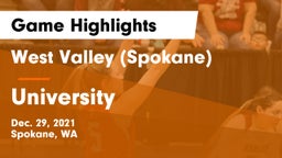 West Valley  (Spokane) vs University  Game Highlights - Dec. 29, 2021
