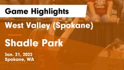West Valley  (Spokane) vs Shadle Park  Game Highlights - Jan. 21, 2022