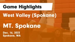 West Valley  (Spokane) vs MT. Spokane Game Highlights - Dec. 16, 2023
