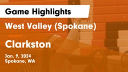 West Valley  (Spokane) vs Clarkston  Game Highlights - Jan. 9, 2024