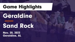 Geraldine  vs Sand Rock  Game Highlights - Nov. 20, 2023