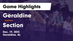 Geraldine  vs Section  Game Highlights - Dec. 19, 2023
