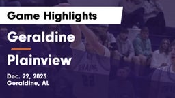 Geraldine  vs Plainview  Game Highlights - Dec. 22, 2023