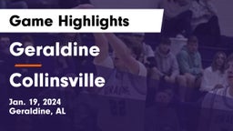 Geraldine  vs Collinsville  Game Highlights - Jan. 19, 2024
