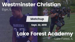 Matchup: Westminster vs. Lake Forest Academy  2018