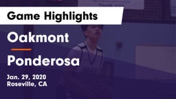 Oakmont  vs Ponderosa  Game Highlights - Jan. 29, 2020