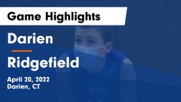 Darien  vs Ridgefield  Game Highlights - April 20, 2022