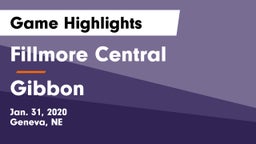 Fillmore Central  vs Gibbon  Game Highlights - Jan. 31, 2020