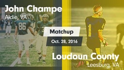 Matchup: John Champe vs. Loudoun County  2016