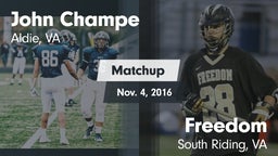 Matchup: John Champe vs. Freedom  2016