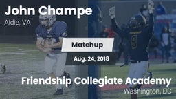 Matchup: John Champe vs. Friendship Collegiate Academy  2018