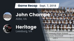 Recap: John Champe   vs. Heritage  2018