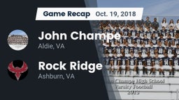Recap: John Champe   vs. Rock Ridge  2018