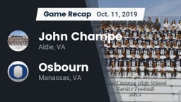 Recap: John Champe   vs. Osbourn  2019