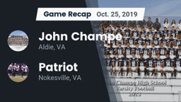 Recap: John Champe   vs. Patriot   2019