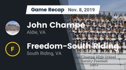 Recap: John Champe   vs. Freedom-South Riding  2019