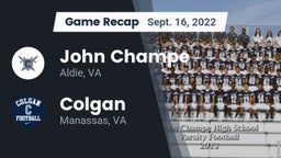 Recap: John Champe   vs. Colgan  2022