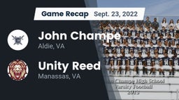 Recap: John Champe   vs. Unity Reed  2022