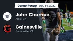 Recap: John Champe   vs. Gainesville  2022