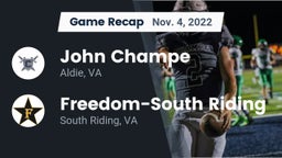 Recap: John Champe   vs. Freedom-South Riding  2022