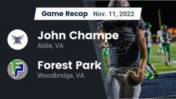 Recap: John Champe   vs. Forest Park  2022