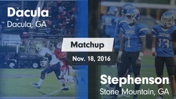 Matchup: Dacula  vs. Stephenson  2016