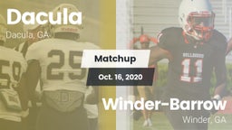 Matchup: Dacula  vs. Winder-Barrow  2020