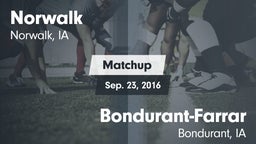 Matchup: Norwalk  vs. Bondurant-Farrar  2016