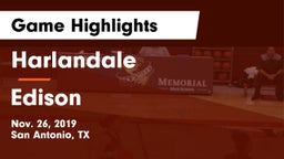 Harlandale  vs Edison Game Highlights - Nov. 26, 2019