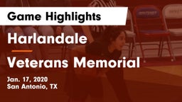 Harlandale  vs Veterans Memorial Game Highlights - Jan. 17, 2020