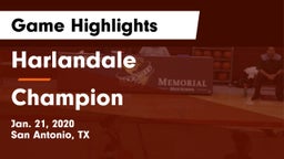 Harlandale  vs Champion  Game Highlights - Jan. 21, 2020