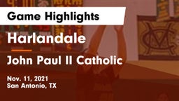 Harlandale  vs John Paul II Catholic  Game Highlights - Nov. 11, 2021