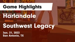 Harlandale  vs Southwest Legacy  Game Highlights - Jan. 21, 2022