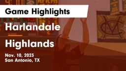 Harlandale  vs Highlands  Game Highlights - Nov. 10, 2023