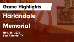 Harlandale  vs Memorial  Game Highlights - Nov. 28, 2023