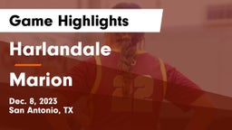 Harlandale  vs Marion  Game Highlights - Dec. 8, 2023