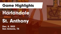 Harlandale  vs St. Anthony Game Highlights - Dec. 8, 2023