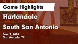 Harlandale  vs South San Antonio  Game Highlights - Jan. 2, 2024