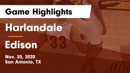 Harlandale  vs Edison  Game Highlights - Nov. 20, 2020