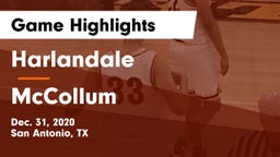 Harlandale  vs McCollum  Game Highlights - Dec. 31, 2020