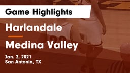 Harlandale  vs Medina Valley  Game Highlights - Jan. 2, 2021