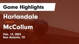 Harlandale  vs McCollum  Game Highlights - Feb. 14, 2023